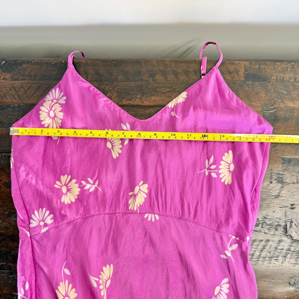 Equipment Fuchsia Floral Sabelia Silk Slip Dress Size Small - Picture 10 of 14